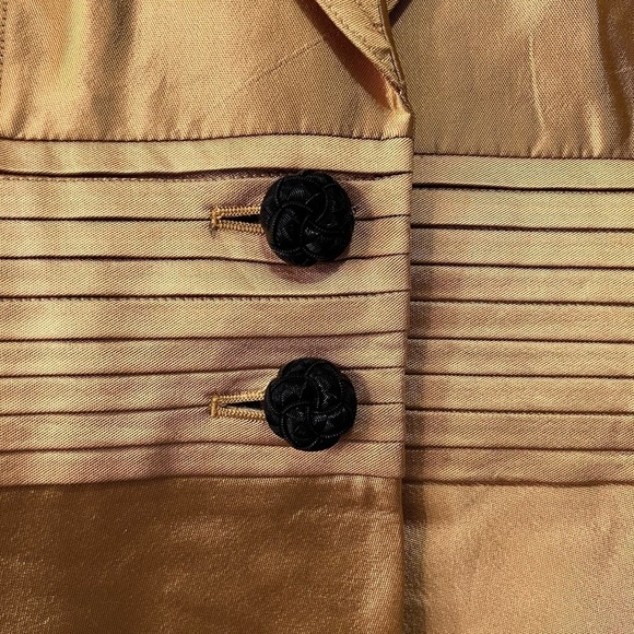 Vintage Sharagano Gold Asian Inspired Blazer - Picture 3 of 7